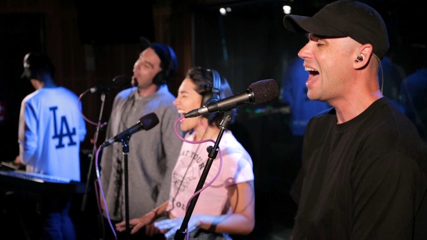 Thundamentals performing in the Like A Version studio