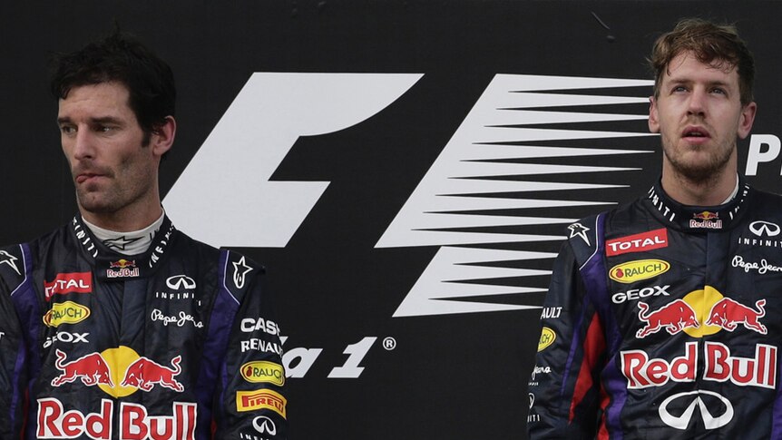 Disgruntled Webber ignoring Vettel on podium