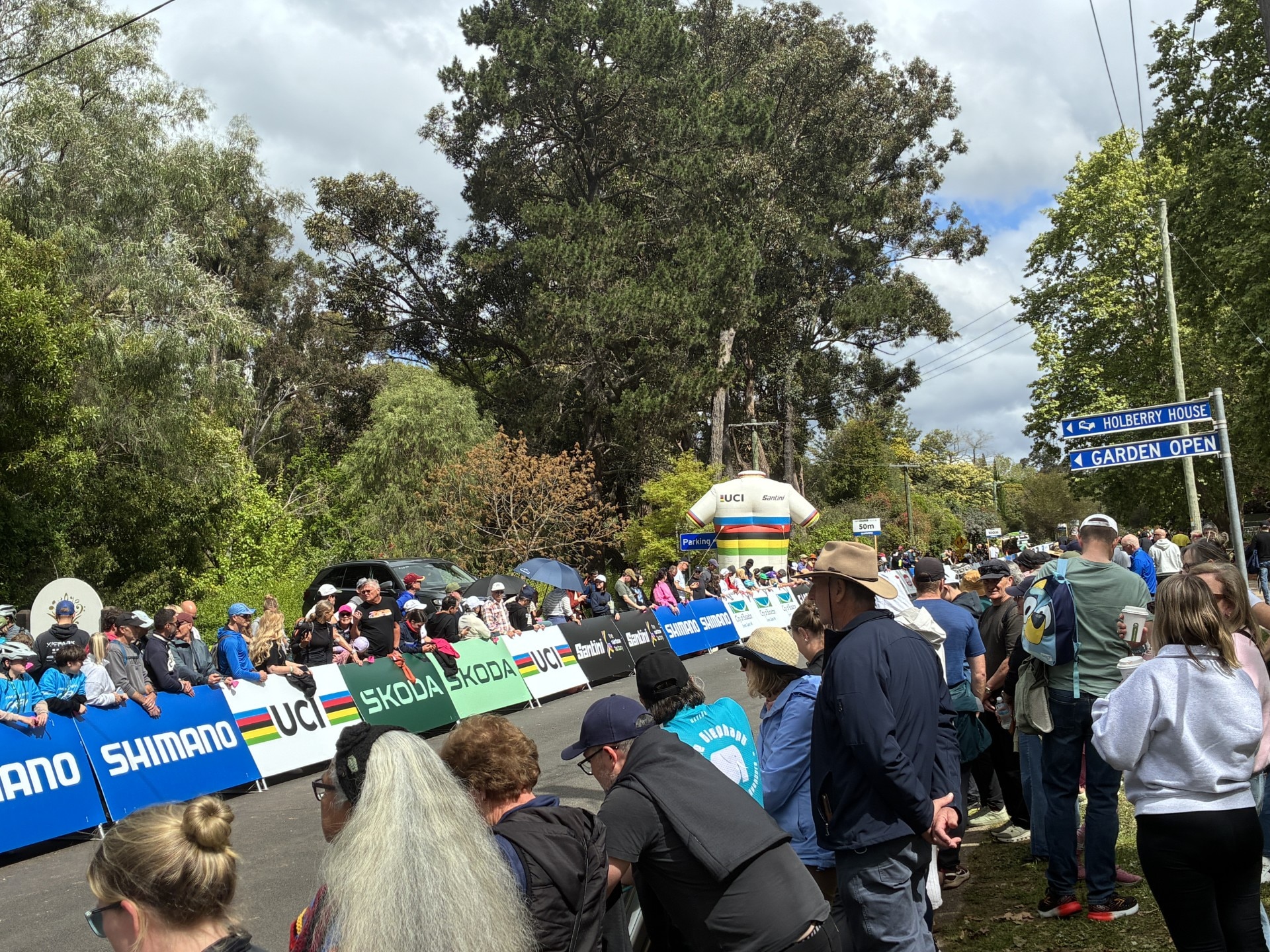Crowds line the streets of Nannup for the weekend's racing.
