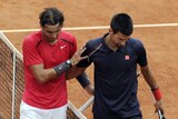 Collision course ... Rafael Nadal (L) and Novak Djokovic