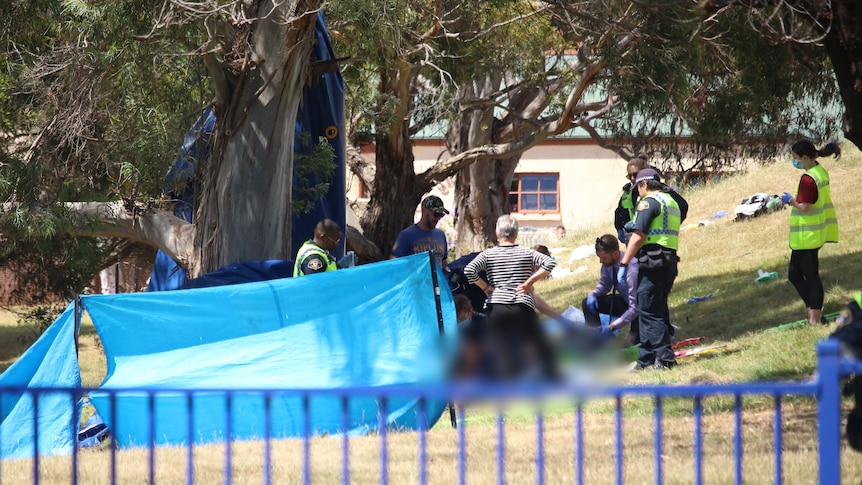 Five children die, several critically injured after jumping castle blown into air at school