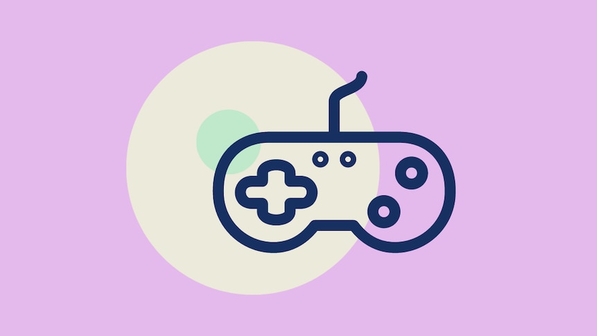 A stylised image in licac of a video game controller