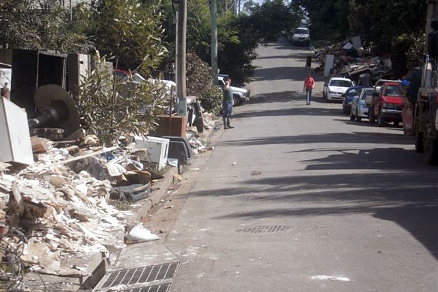 Residents faced a massive clean-up after the floodwaters receded.