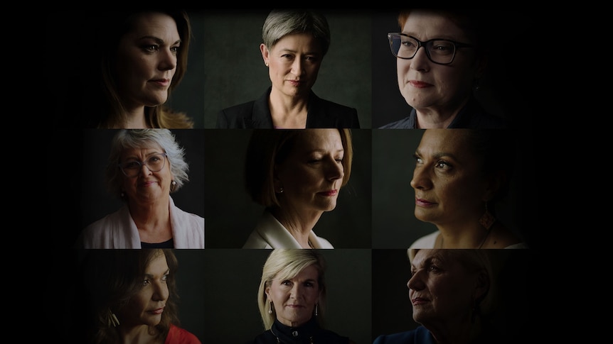 A montage of female MPs including Julia Gillard, Julie Bishop and others