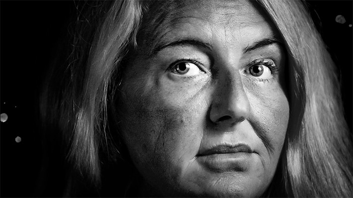 A close up shot of Nicola Gobbo's face
