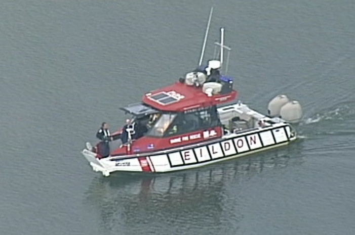 A rescue vessel on Lake Eildon.