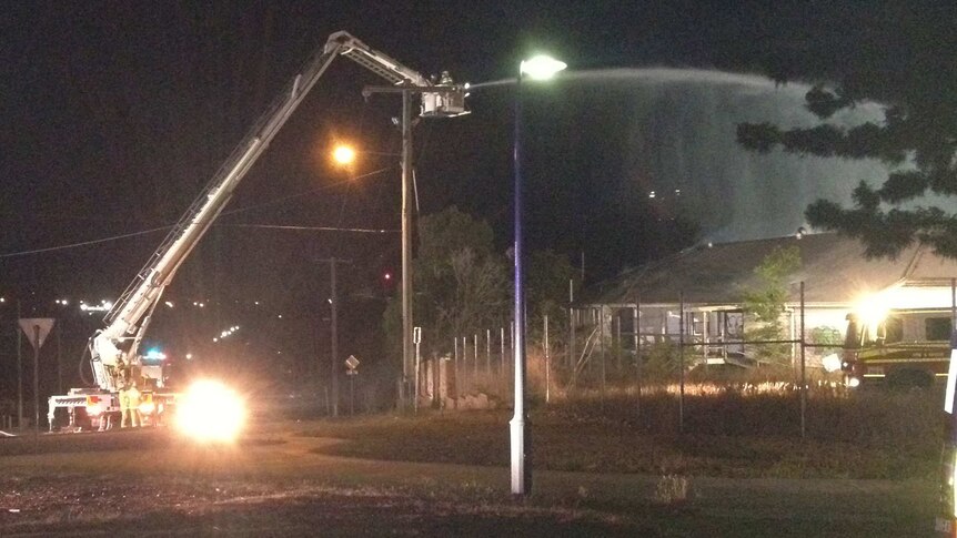 Queensland firefighters battle blaze at the Workshops Rail Museum precinct at Ipswich