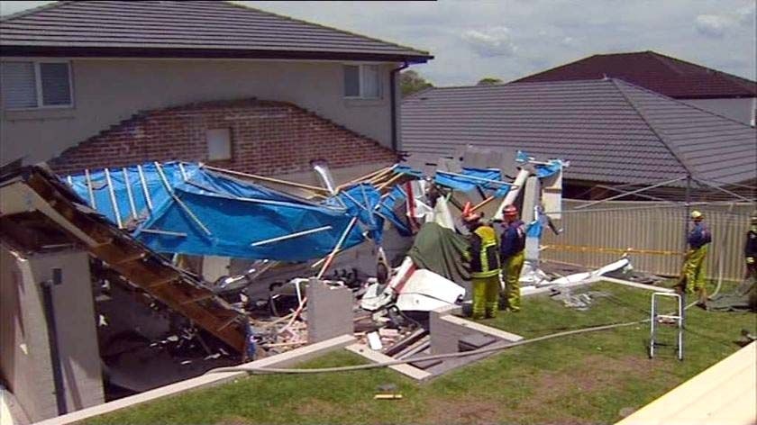 A light plane crashed into a house in Casula, south west Sydney, killing two people.