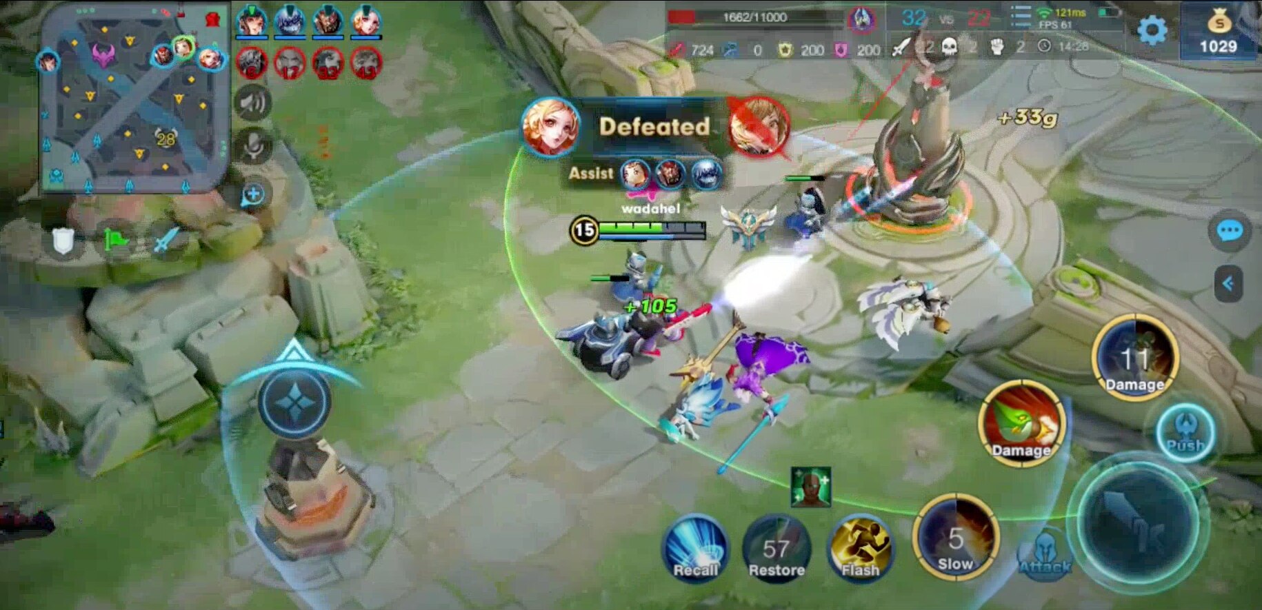 Screenshot of the a popular Tencent game, the Honor of Lords