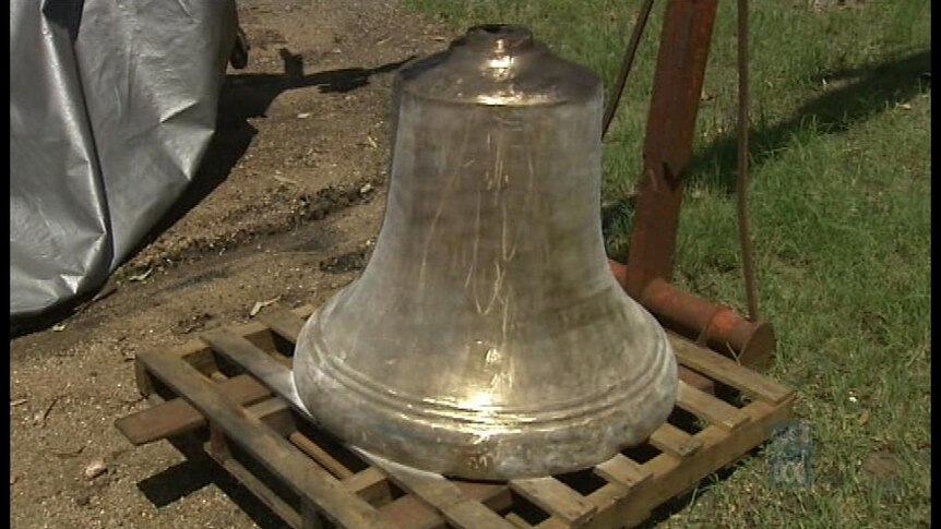 The 100-year-old bronze bell weighs about half-a-tonne and stands one-metre tall.