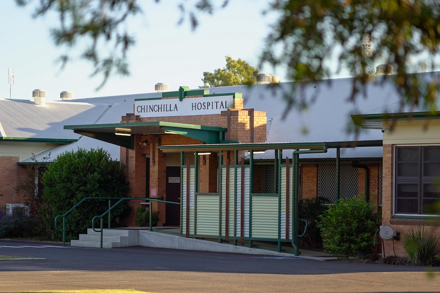 An exterior image of the a small regional hospital.