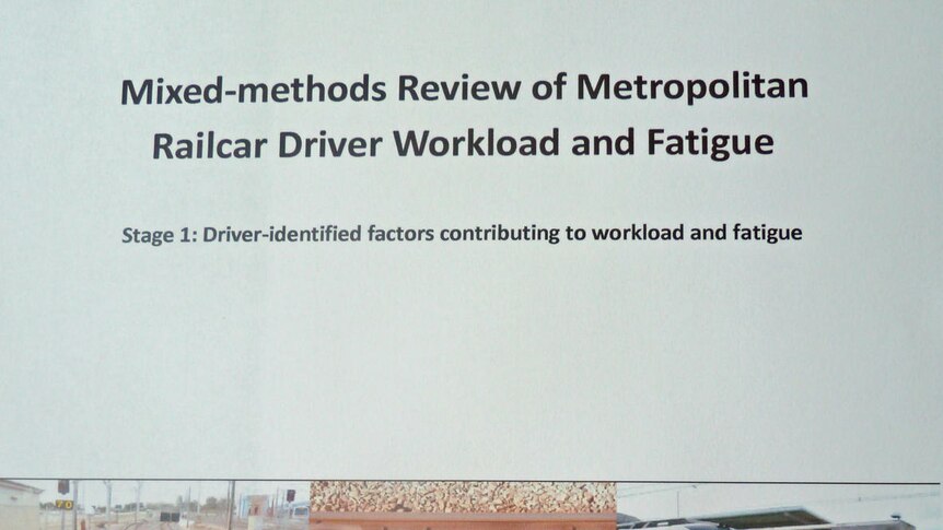 A report into Perth train drivers fatigue and workload