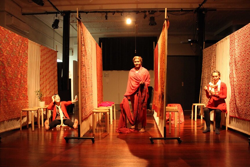 A photo of the set from Rani's play.