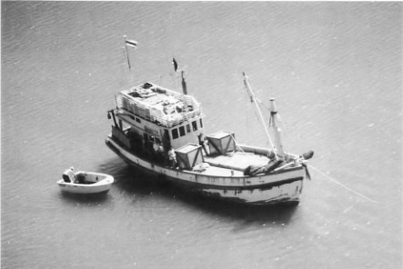 1994 photo of Thai fishing vessel, Bahari 314, that was carrying Australia’s largest heroin haul in 1994.