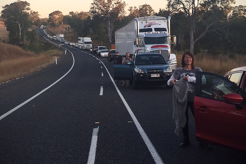 Traffic jam along Bruce Highway