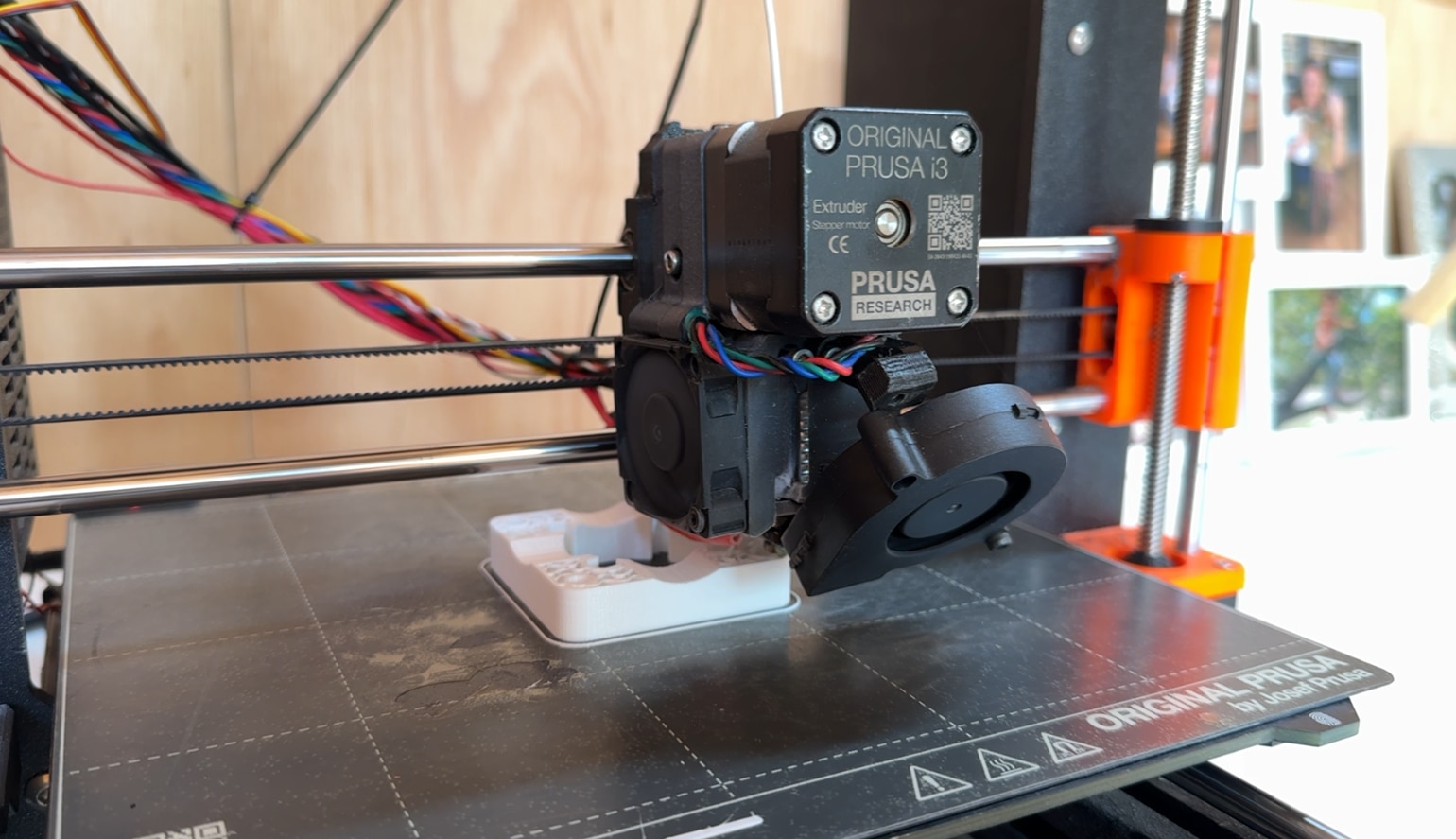A close of a 3d printer