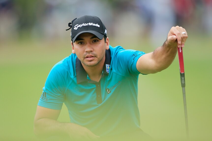 Jason Day looks over the green at WGC Matchplay