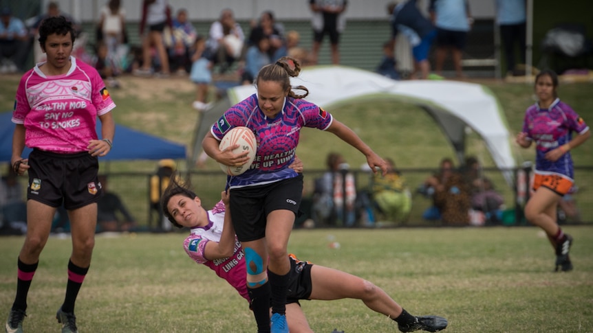 Ashley Day playing at the Lismore Aboriginal Rugby League Knockout Carnival