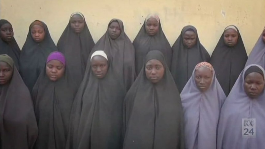 A video released in April showing 15 of the schoolgirls held by militant group Boko Haram.