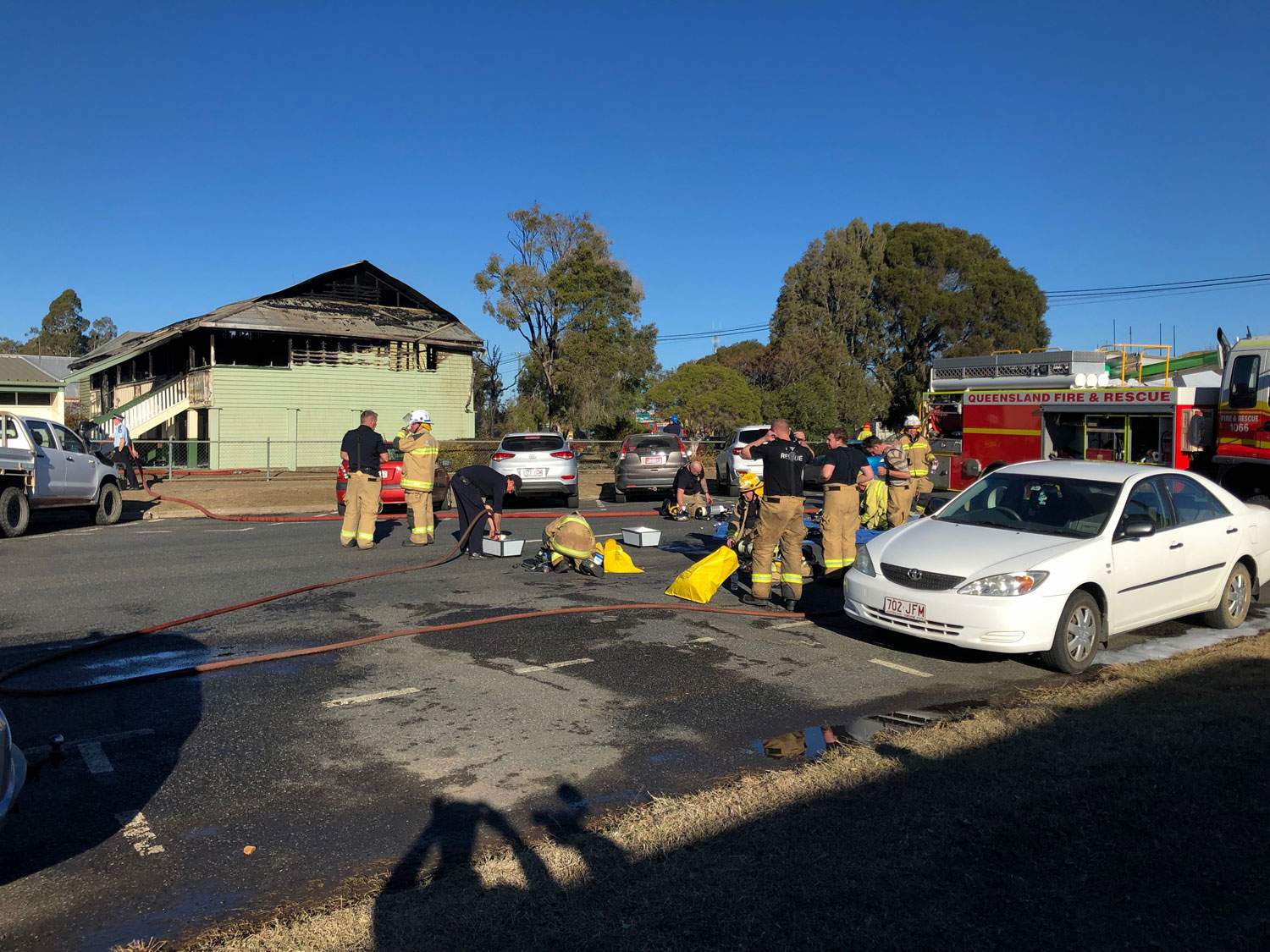 Warwick East State School building engulfed by fire ABC News