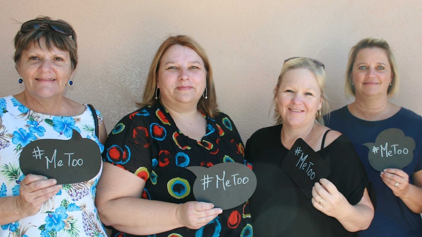 Di Gipey, CEO of the Alice Springs Women's Shelter, and staff
