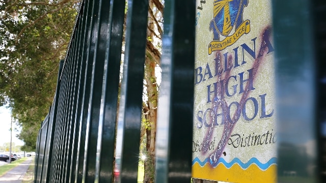 Ballina High School fence and sign