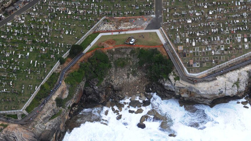 Aerial view of Waverley Cemetery