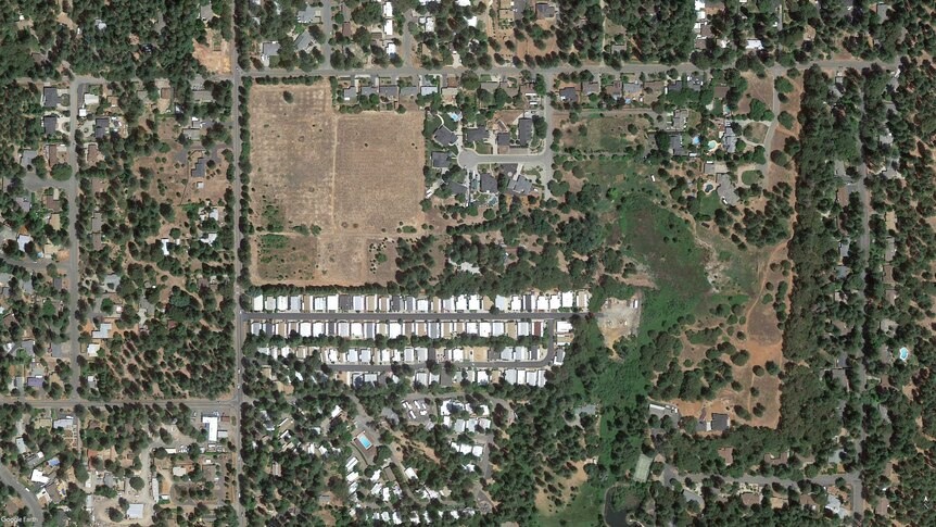 Ridgewood Mobile Home Park in Paradise, California, before the Camp Fire swept through.