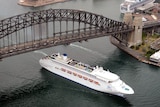 A superliners cruises on Sydney Harbour