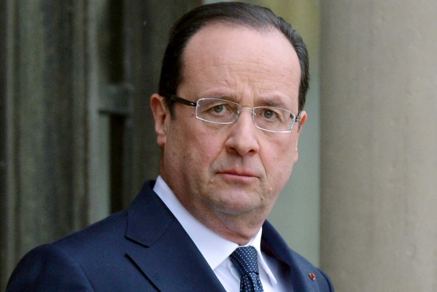 Francois Hollande at the Elysee presidential Palace in Paris.