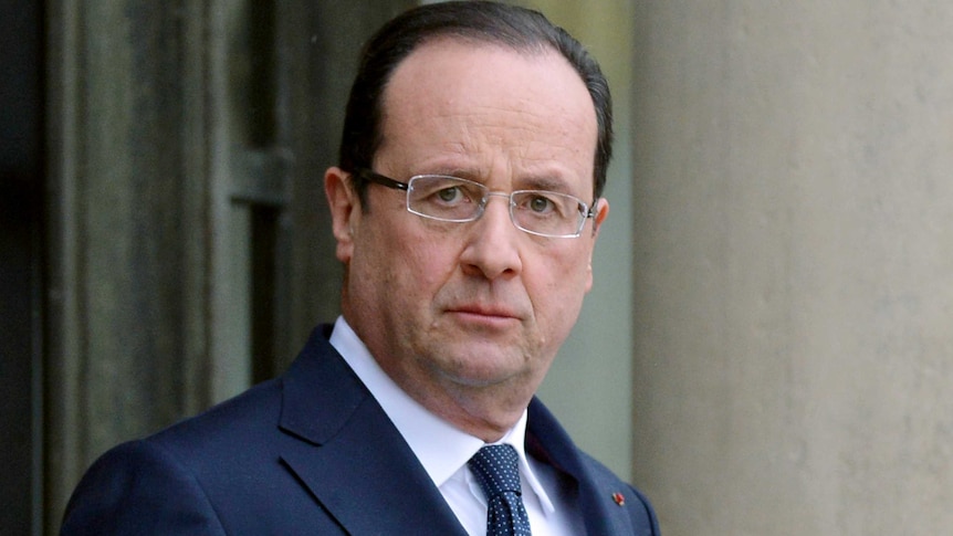 Francois Hollande at the Elysee presidential Palace in Paris.
