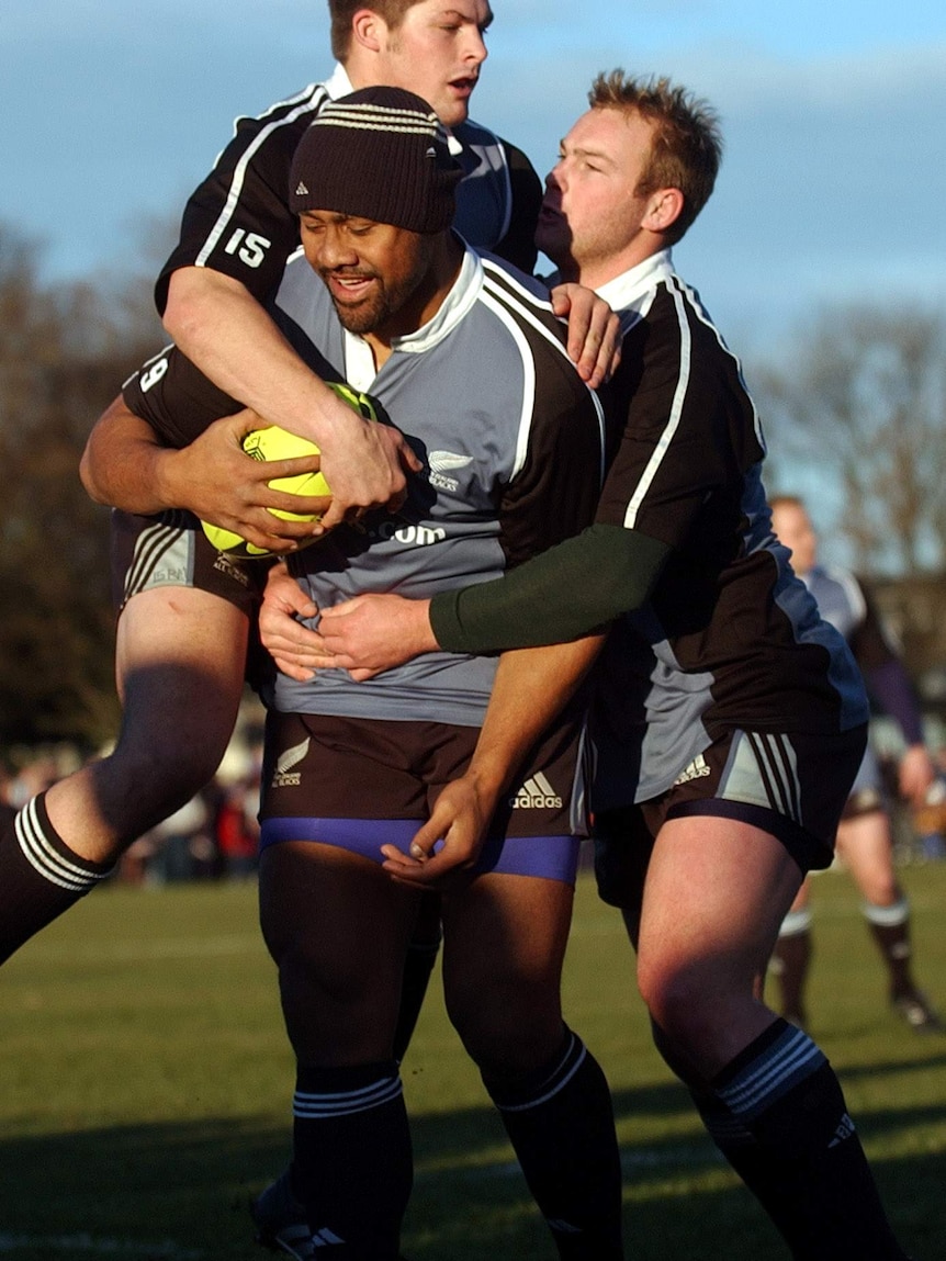 Richie McCaw and Jonah Lomu