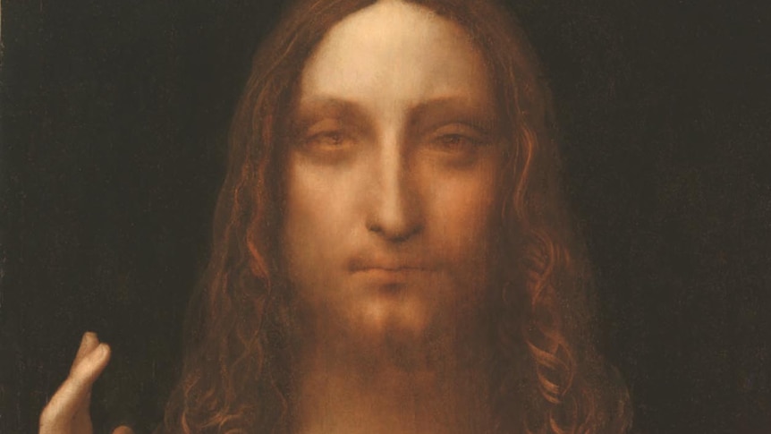 The painting Salvator Mundi circa 1500, by Leonardo da Vinci.
