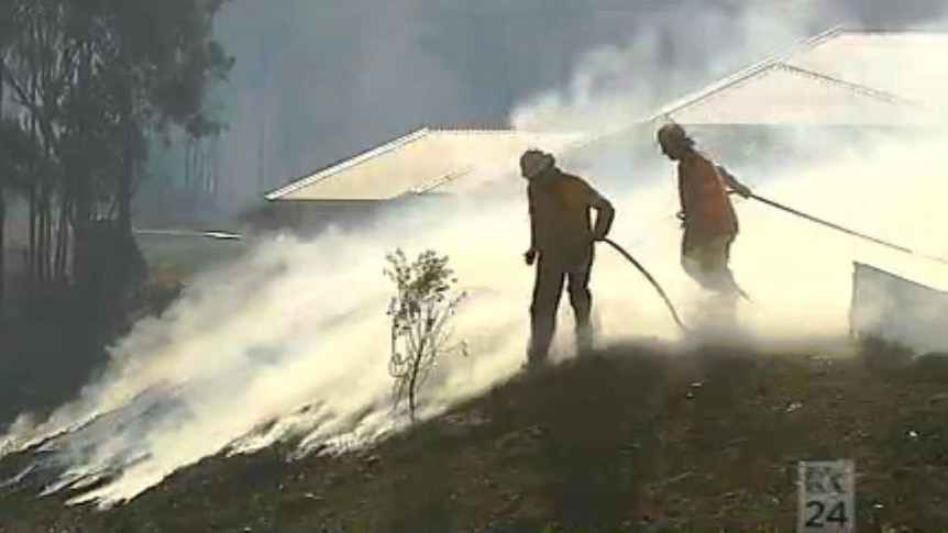 Firefighters battle blazes