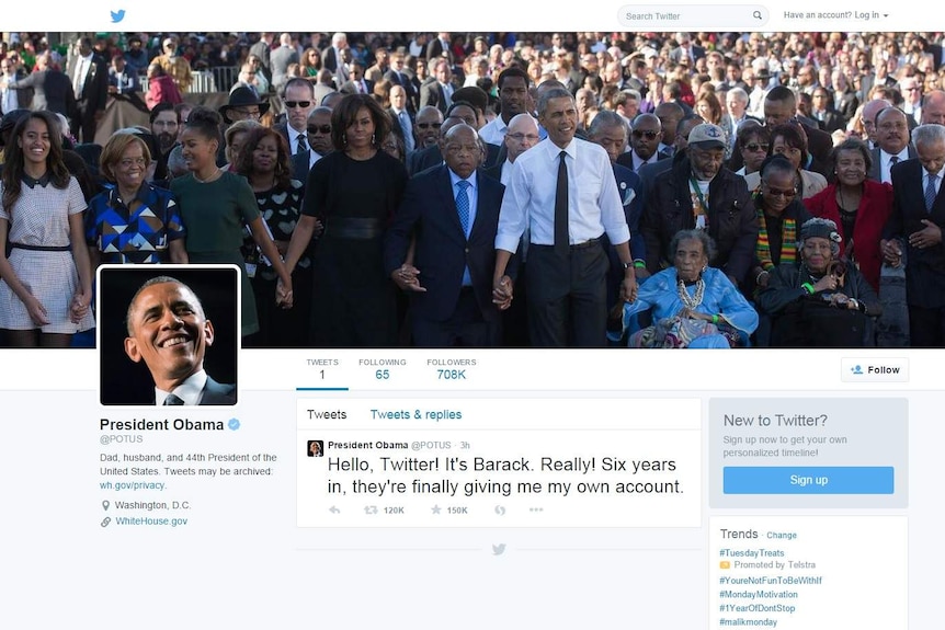 Barack Obama on Twitter