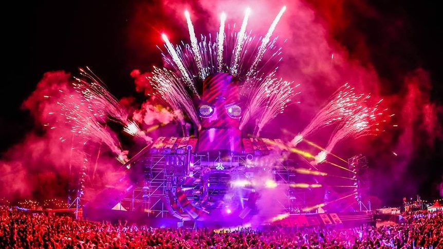 A photo of the Defqon.1 event distributed on the festival's official Facebook page.
