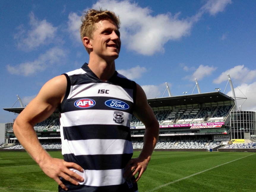 Scott Selwood during his first day at Geelong