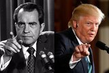 Richard Nixon and Donald Trump in a composite image.