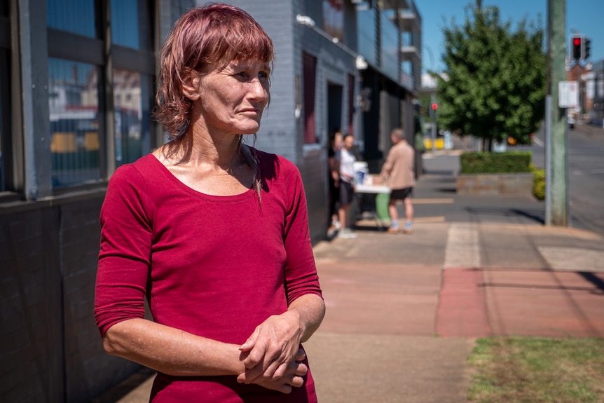Homeless advocate Michelle in Toowoomba, March 2021.