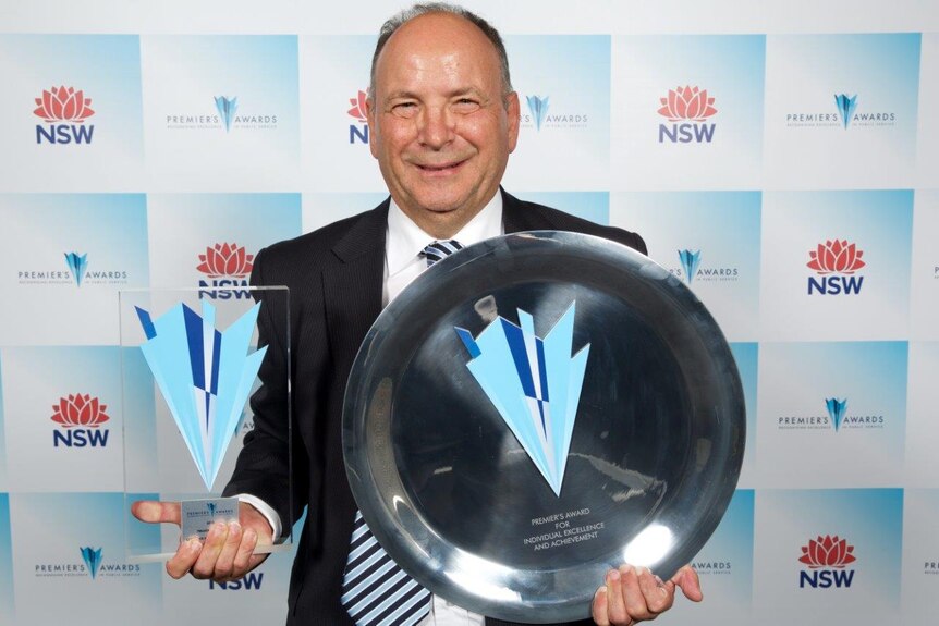 John Filocamo at the NSW Premier's Award ceremony was recognised for his work with Cemeteries and Crematoria NSW.
