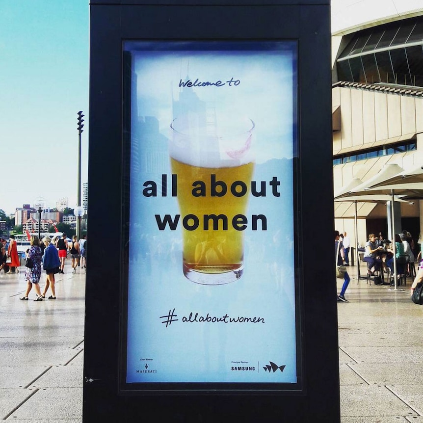 A poster promoting the 2016 All About Women festival in Sydney.