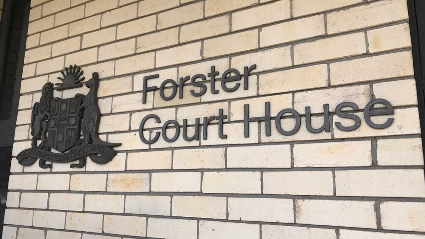 A sign at the front of Forster Local Court.
