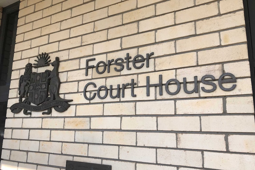 A sign at the front of Forster Local Court.