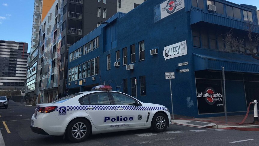 Scene of a siege in Mellor Street in Adelaide's CBD.