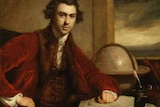 A portrait of Joseph Banks - seated in front of a globe wearing a red coat - by Joshua Reynolds