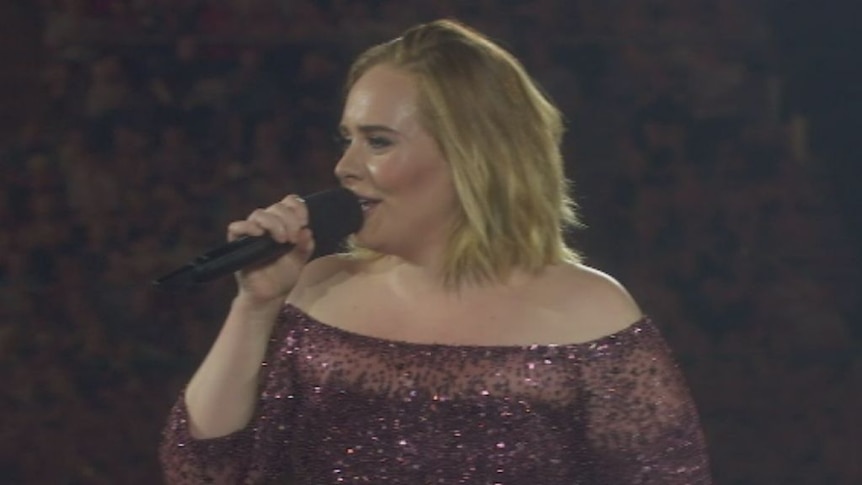 Adele performs for a sold-out crowd at the Gabba