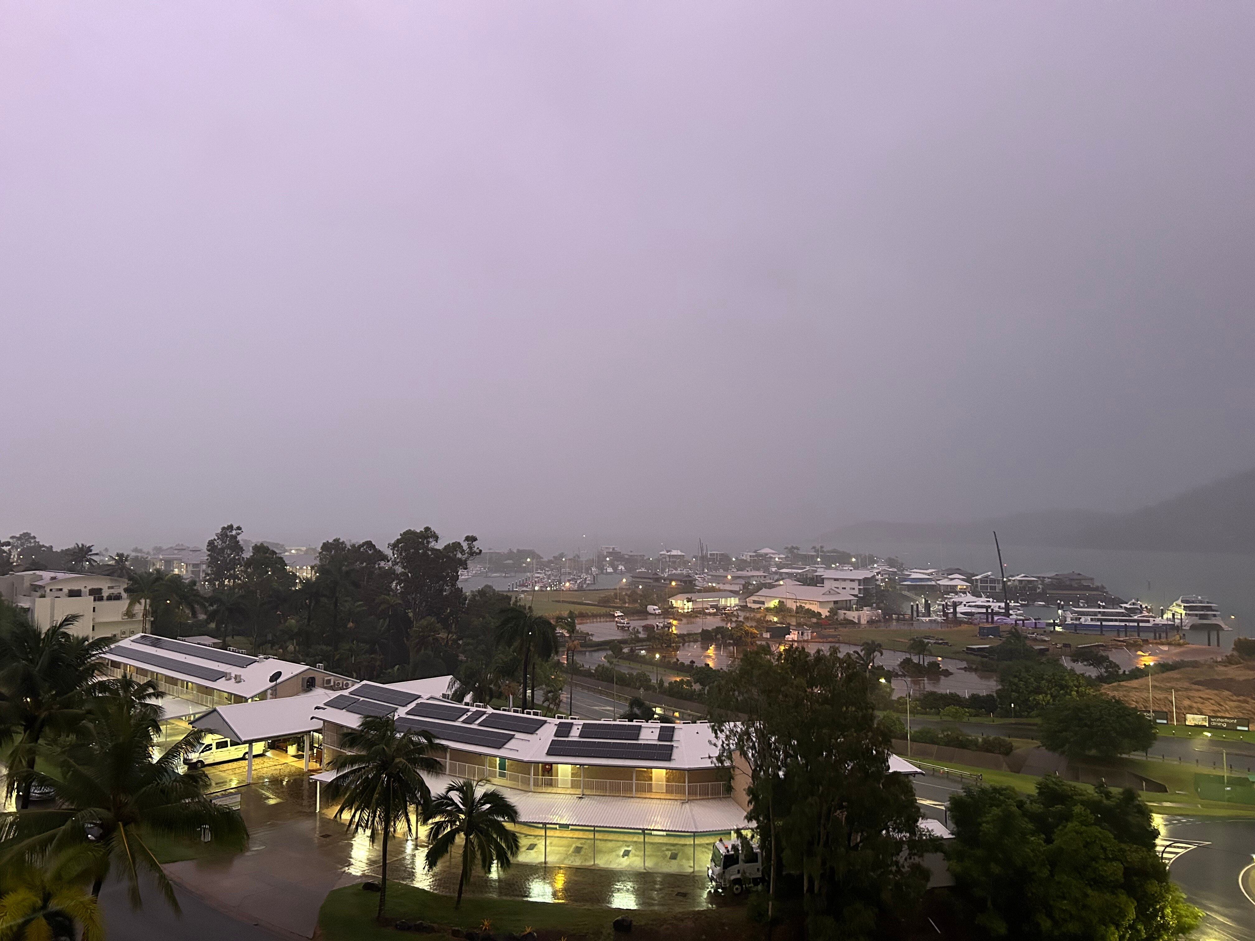 Clouds and rain over Airle Beach