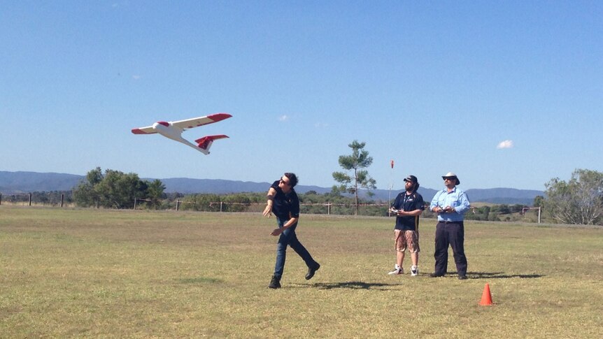 Participants learn to operate unmanned aircraft or drone in a training course at Minden in south-east Qld
