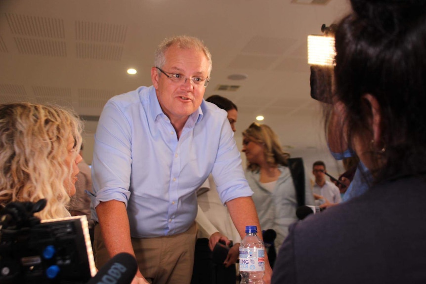 Prime Minister Scott Morrison meets with bushfire survivors in the Adelaide Hills.