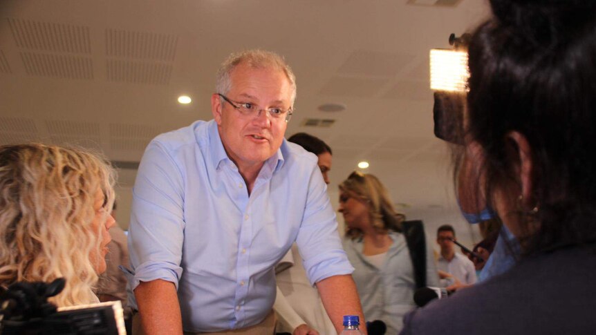 Prime Minister Scott Morrison meets with bushfire survivors in the Adelaide Hills.